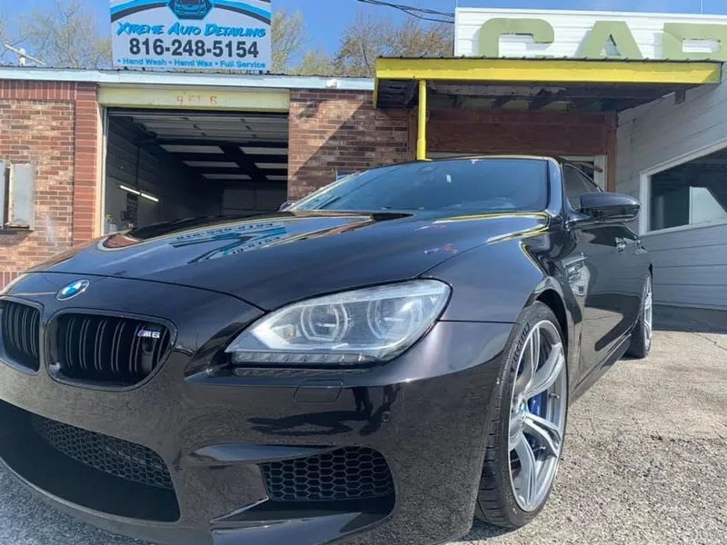 Black coupe — exterior after detailing