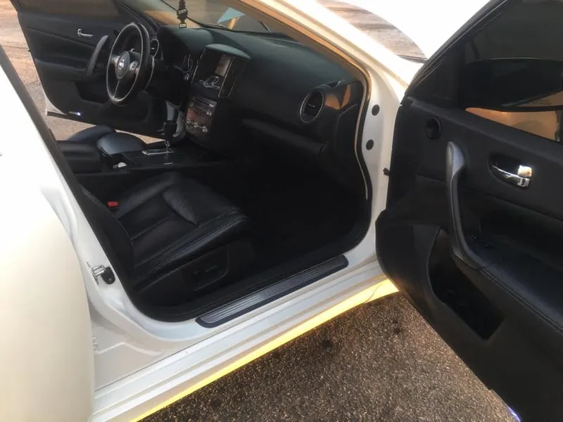 White sedan interior — interior detail
