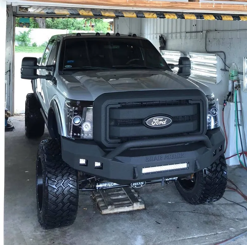 Grey pickup truck — exterior after detailing