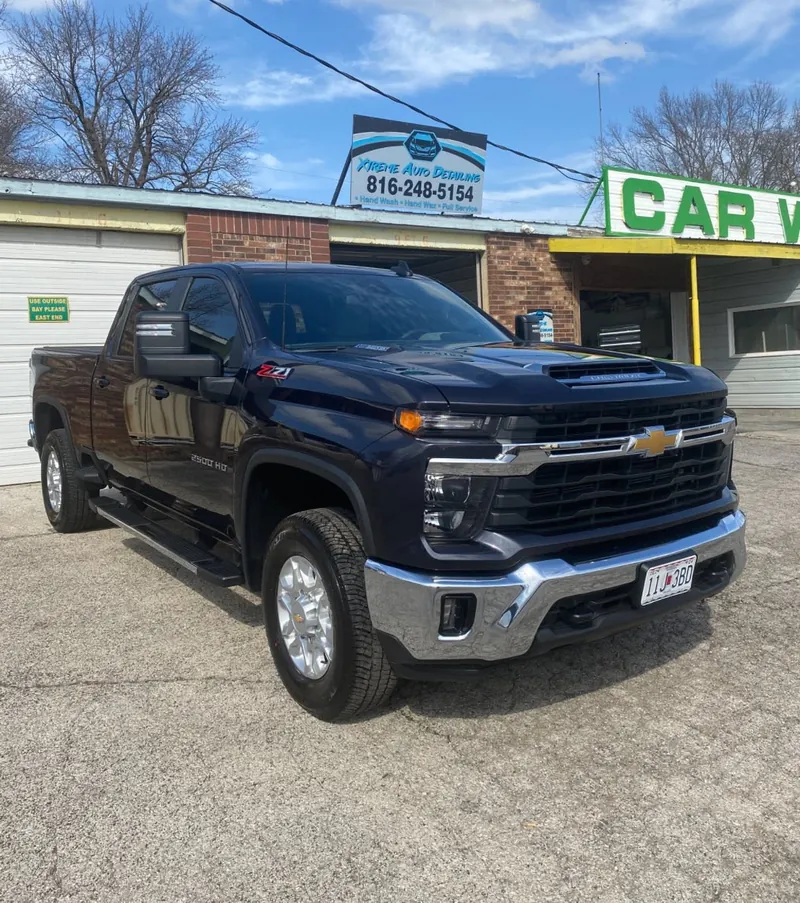 Black pickup truck — exterior after detailing