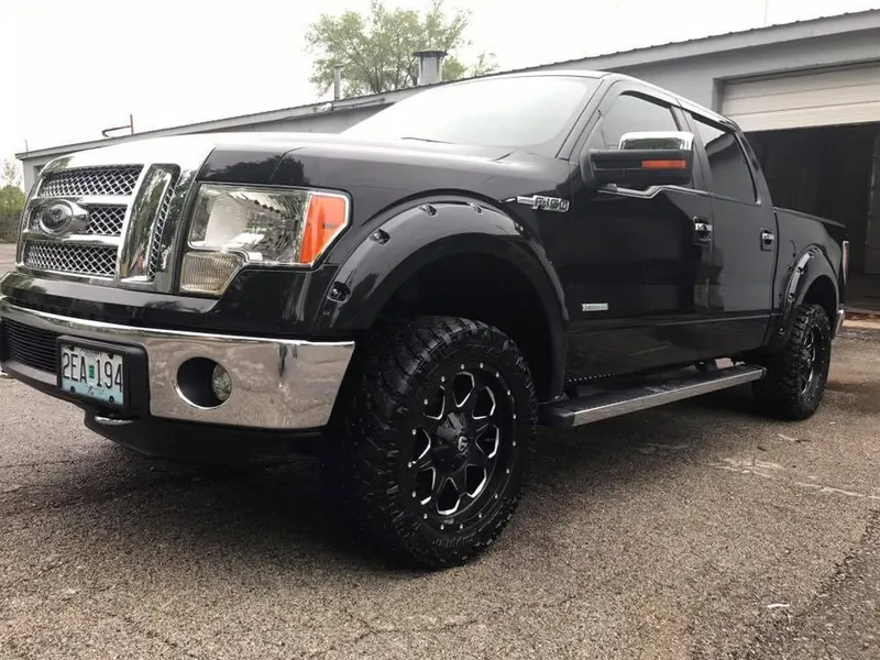 Black pickup truck — exterior after detailing