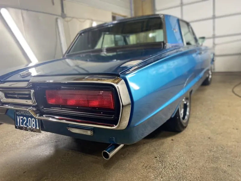Blue classic car — exterior after detailing