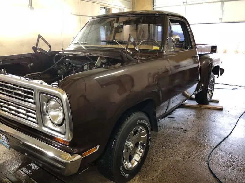 Brown pickup truck — exterior after detailing