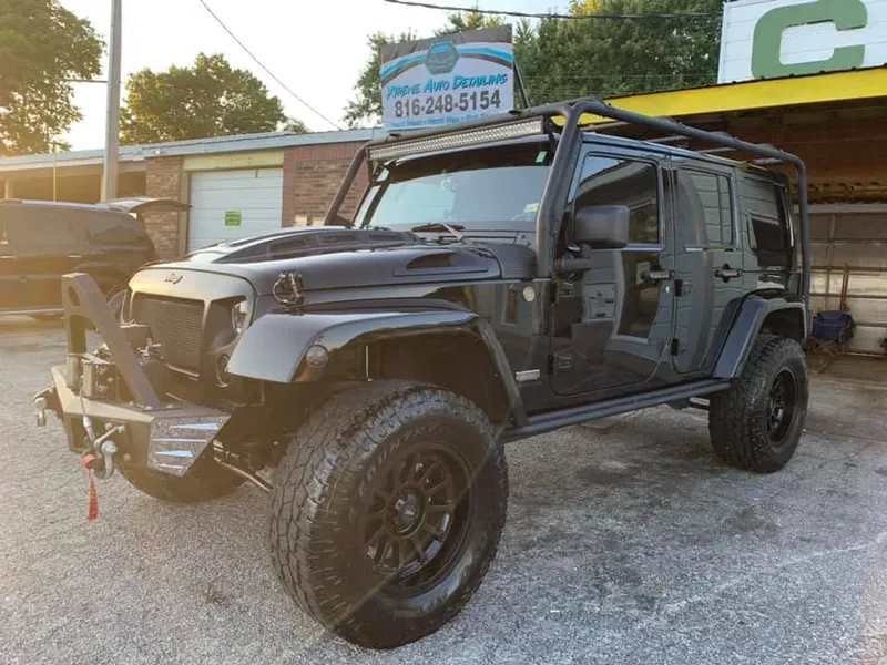 Black SUV — exterior after detailing