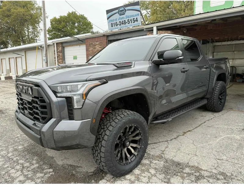 Grey pickup truck — exterior after detailing