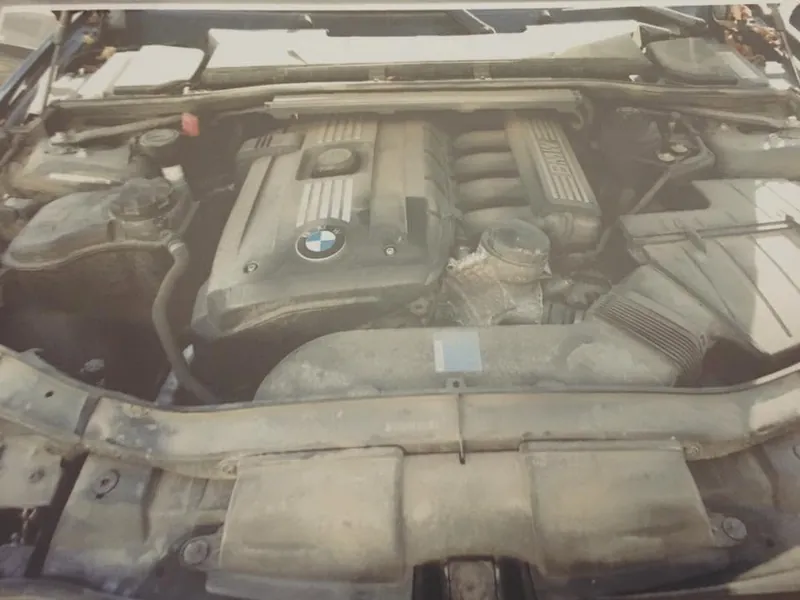White car — engine bay detail