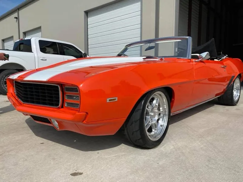 Orange coupe (classic) — exterior after detailing