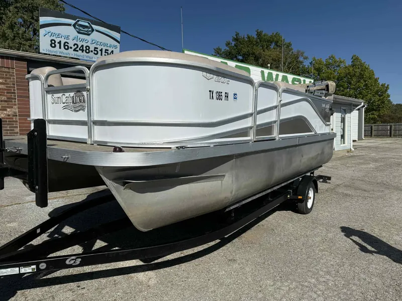 Tan pontoon — exterior after detailing
