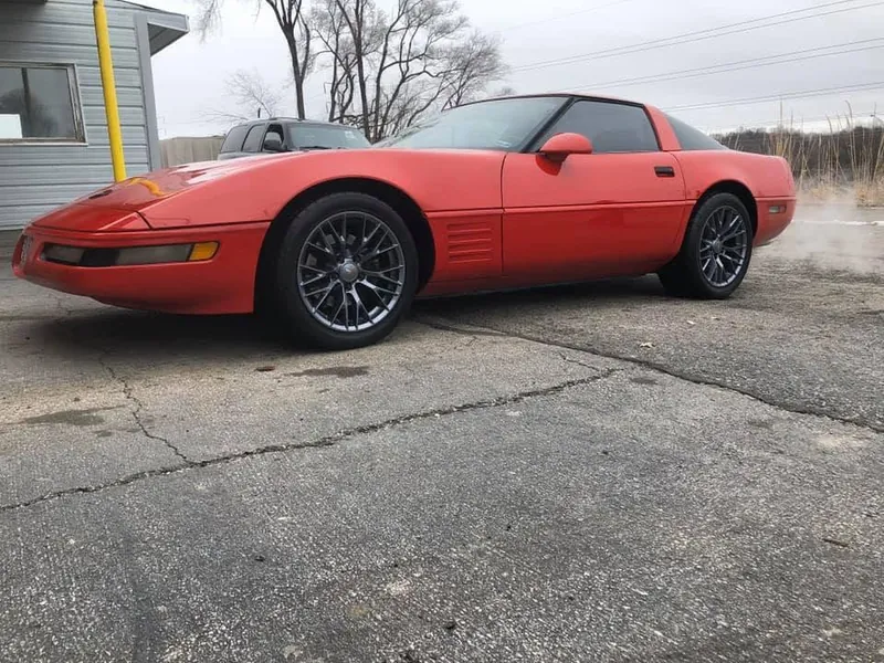 Red sports car — exterior after detailing