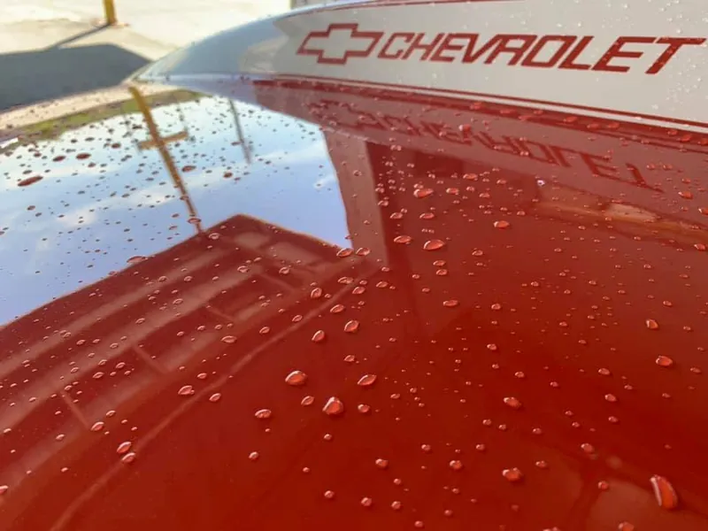 Orange coupe — exterior after detailing