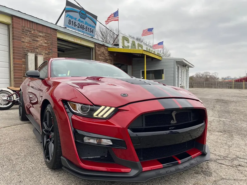 Red coupe — exterior after detailing