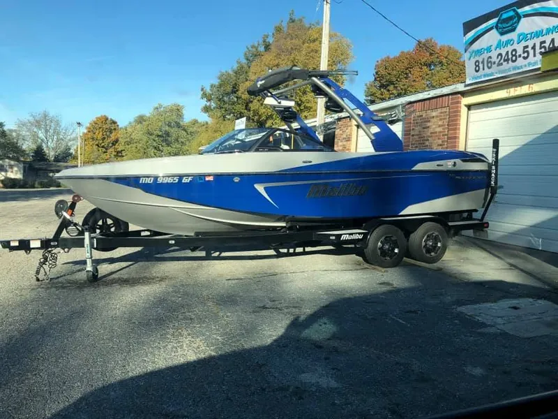 White speedboat — exterior after detailing