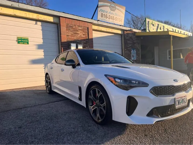White sedan — exterior after detailing
