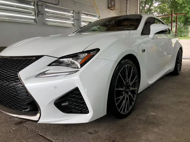 White coupe — exterior after detailing