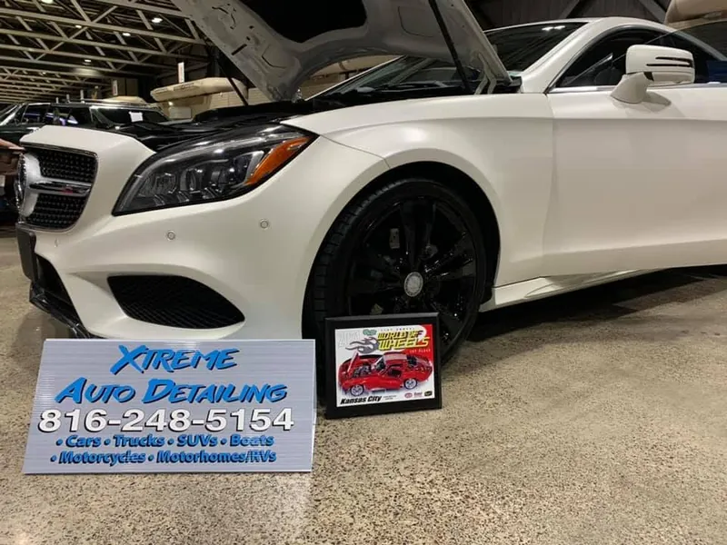 White coupe — exterior after detailing