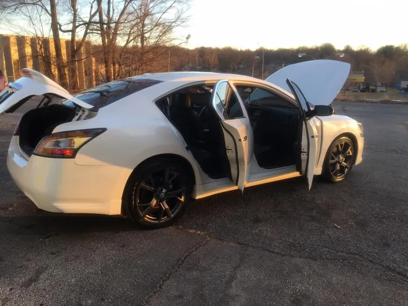 White sedan — exterior after detailing
