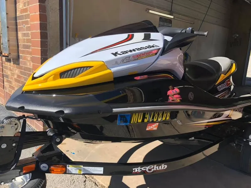 Yellow jet ski / PWC — exterior after detailing