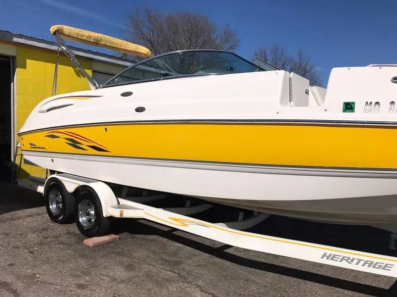 Yellow speedboat — exterior after detailing