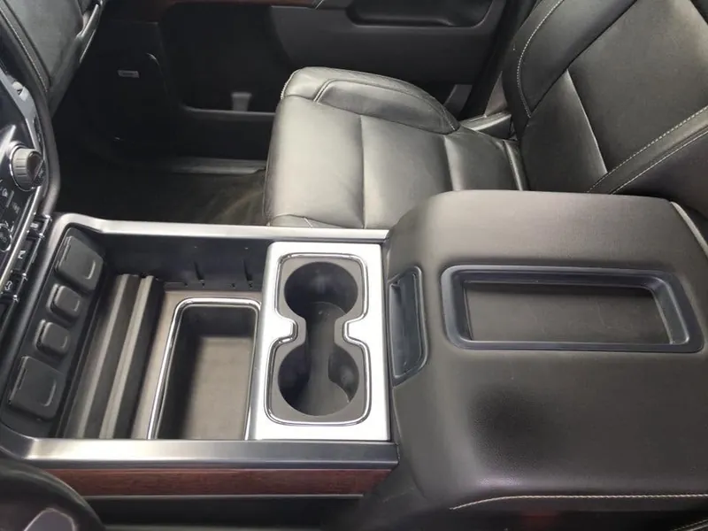 Black car (console detail) — interior detail