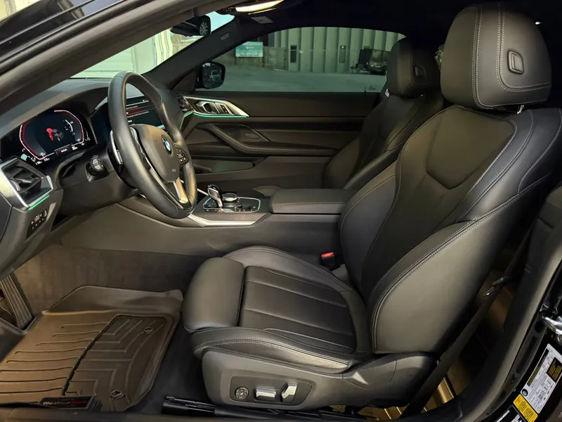 Black coupe — interior detail