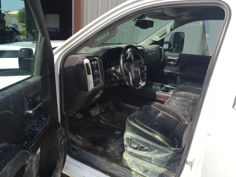 Black truck — interior detail