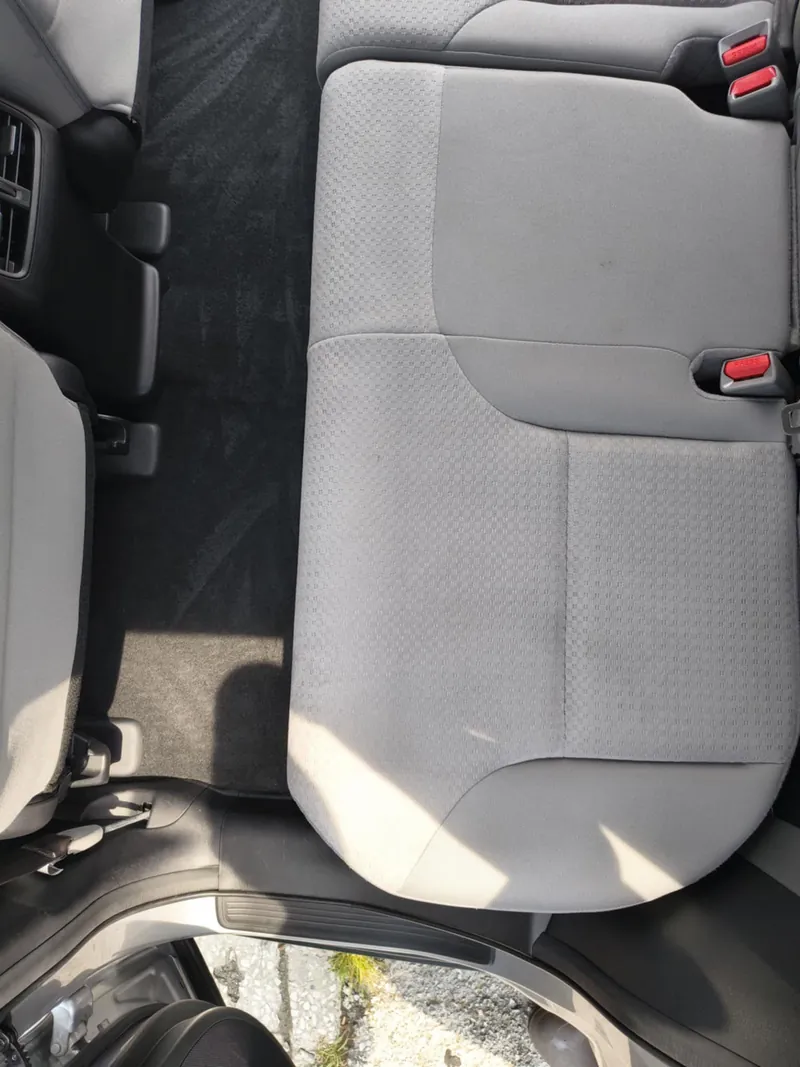 Grey SUV interior — deep-clean detail (rear seats)