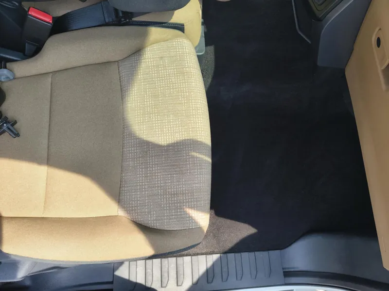 Tan pickup-truck interior — deep-clean detail (front seat)