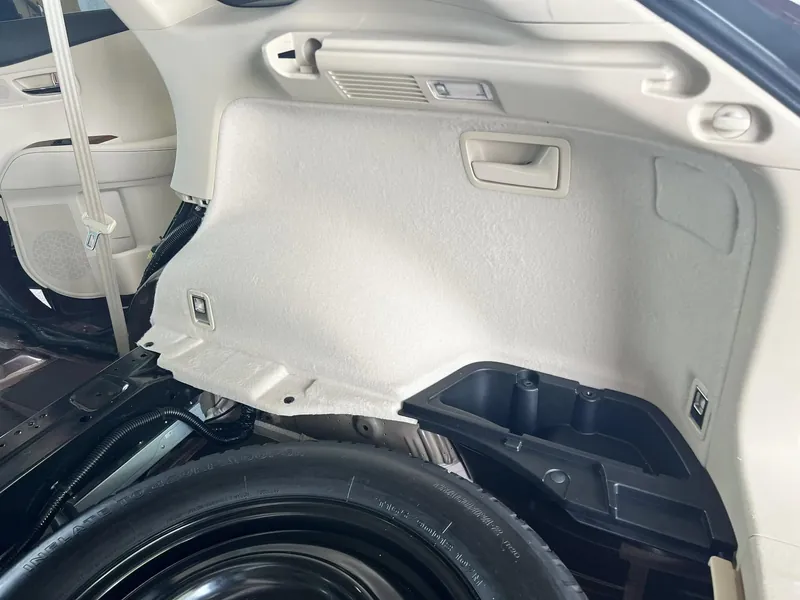 Beige SUV interior — full floor teardown for deep-clean detail