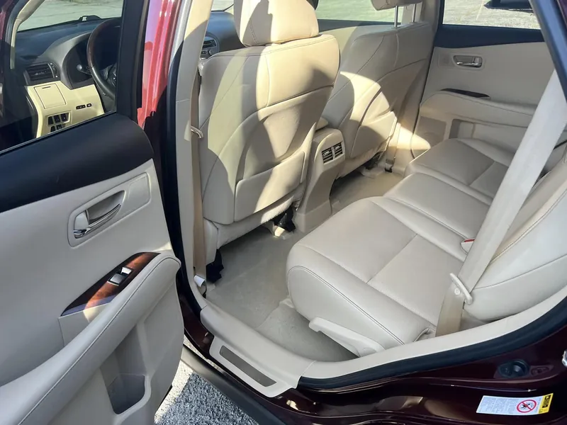 Beige SUV interior — rear seats restored after deep-clean