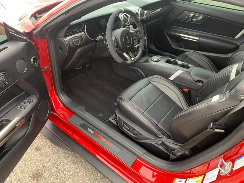 Red coupe — interior detail